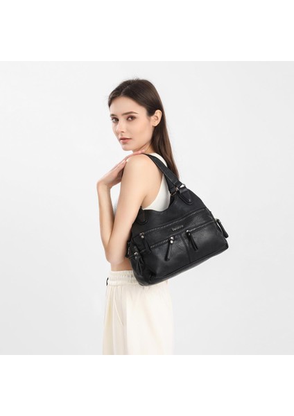 Yıkama Deri Omuz Askılı Kadın Çantası 21K Barcelona 1932 indirimleri