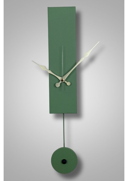 Yeşil Metal Dekoratif Sarkaçlı Sessiz Duvar Saati fiyatları