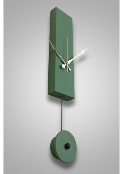 Yeşil Metal Dekoratif Sarkaçlı Sessiz Duvar Saati fırsatları
