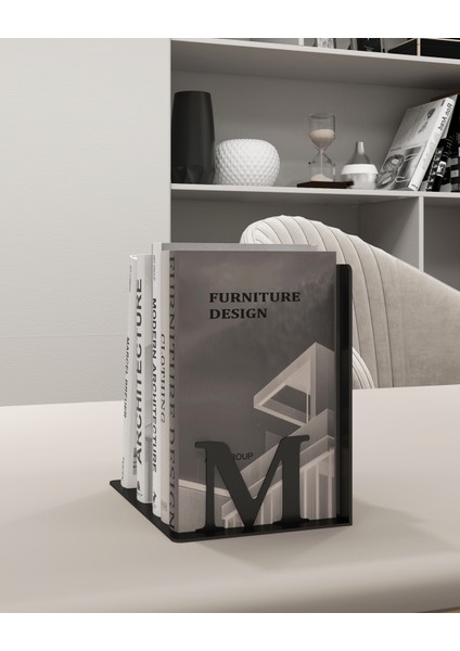 Metal Harfli Kitap Tutucu – Kişiye Özel Alfabe Serisi Kitap Desteği | Modern Dekoratif Tasarım