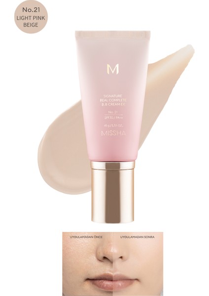 Hassas Ciltler Için Çok Fonksiyonlu Bb Krem M Signature Real Complete B.b Cream Ex Spf30/pa No.21