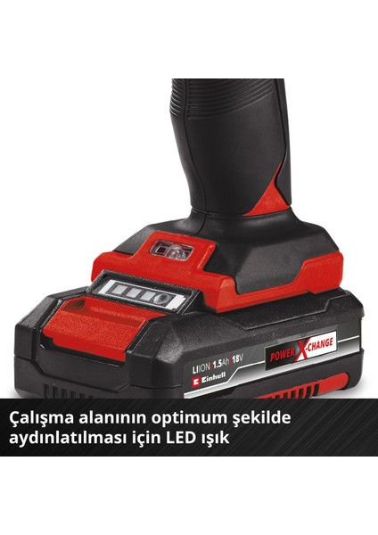 Akülü Vidalama TC-CD 18/35 Li-Solo Power X-Change (Li-Ion, 18 V, 550 dak.-1, 35 Nm, 10 mm mandren, akü ve şarj cihazı dahil değildir) - 4513927