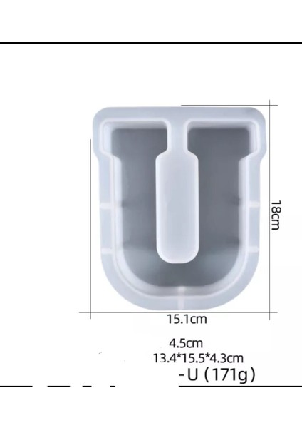 18 cm Epoksi Silikon Kalıp Big Boy Harf - U fiyatları