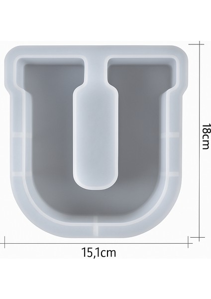 18 cm Epoksi Silikon Kalıp Big Boy Harf - U modelleri