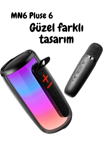 Pluse 6 Mikrofonlu Bluetooth Hoparlör-360°ledli Hoparlör/dekoratif Aydınlatma/led Işıklı Gece Lambası