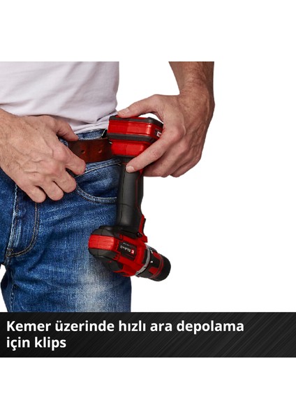 Akülü Vidalama TE-CD 18/40 Li-Solo Power X-Change (Lityum-iyon, 18 V, 40 Nm maks. 21 kademeli tork, 2 vitesli şanzıman, delme + vidalama, hız kontrolü, LED aydınlatma) - 4513925