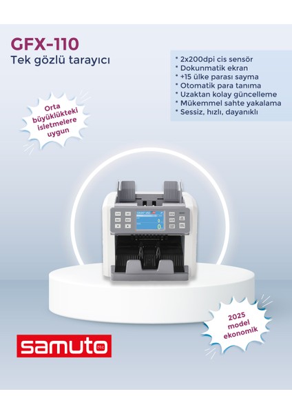 Model-110 para sayma makinesi (6 ülke, Otomatik tanıma)