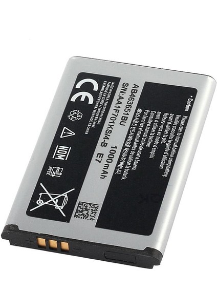 ESLIFETECH26AKSESUAR Samsung SGH-C3518/S5560S5610/L700/S3650 Uyumlu AB463651BU KODLU1000MAH Batarya