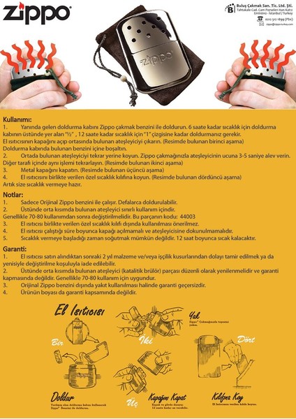 Benzinli 12SAAT Hand Warmer El Isıtıcısı Cep Sobası 40365X fırsatları