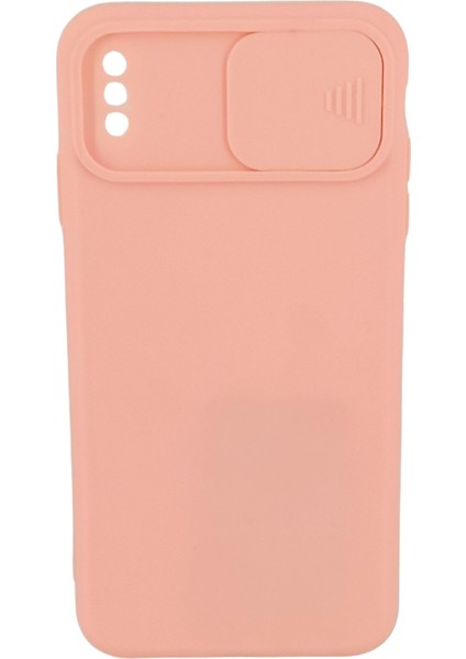 iPhone X/xs Uyumlu Kamera Sürgülü Mat Silikon Kılıf
