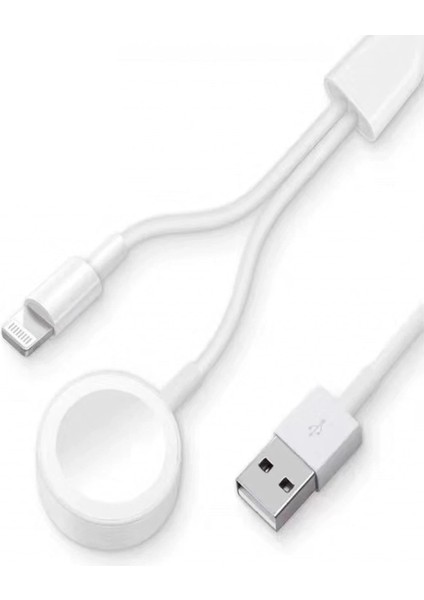 AC08 2in1 Kablosuz Şarj Apple Watch 1/2/3/4/5/6/7/8/se Drstr