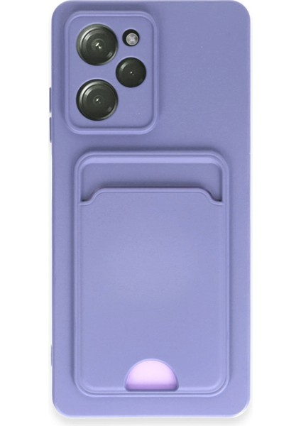 Xiaomi Poco X5 Pro 5g Kılıf Kelvin Kartvizitli Silikon - Lila Drstr
