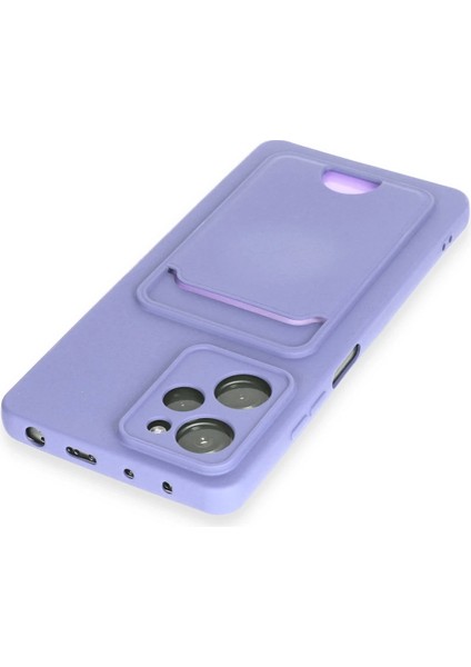 Xiaomi Poco X5 Pro 5g Kılıf Kelvin Kartvizitli Silikon - Lila Drstr
