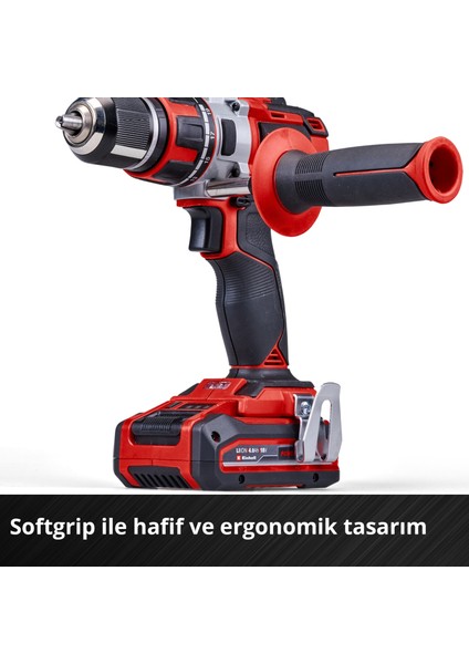 Professional Akülü Vidalama TP-CD 18/80 Li BL-Solo Power X-Change (18 V, Kömürsüz, 80 Nm, 13 mm mandren, 2 vites, 19 tork ayarı, delme modu, akü dahil değildir) - 4514300