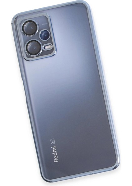 Xiaomi Redmi Note 12 5g Kılıf Razer Lensli Silikon - Açık Mavi Drstr