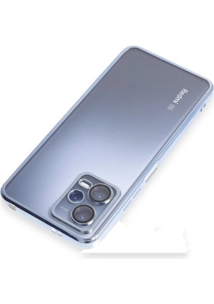 Xiaomi Redmi Note 12 5g Kılıf Razer Lensli Silikon - Açık Mavi Drstr