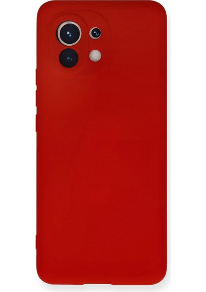 Xiaomi Mi 11 Kılıf Nano Içi Kadife Silikon - Kırmızı Drstr