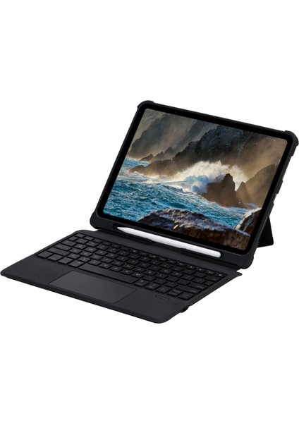 T5206D Ipad 10.2 (7.nesil) Kılıf Inter Ledli Klavyeli Tablet Kılıfı - Siyah Drstr