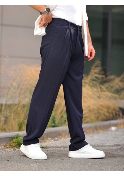 Erkek Yeni Sezon Mevsimlik Pileli Salaş Fit Baggy