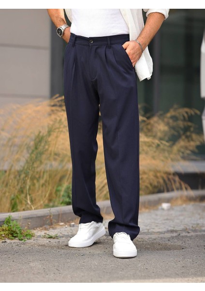 Erkek Yeni Sezon Mevsimlik Pileli Salaş Fit Baggy