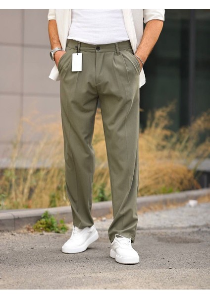 Erkek Yeni Sezon Mevsimlik Pileli Salaş Fit Baggy