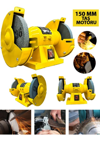 8900VFX Pro Çark Motoru Zımpara Balta Bıçak Bileme Makinesi Taş Motoru Taşlama 150 mm