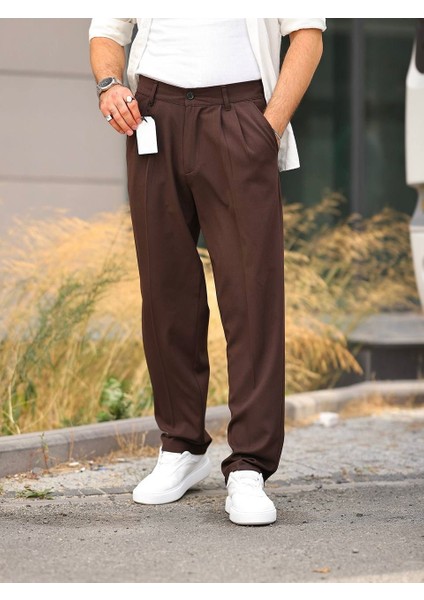 Erkek Yeni Sezon Mevsimlik Pileli Salaş Fit Baggy