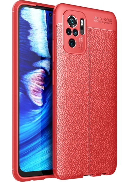 Xiaomi Redmi Note 10 Kılıf Auto Focus Kapak - Kırmızı Drstr