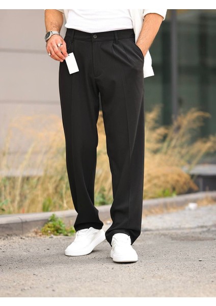 Erkek Yeni Sezon Mevsimlik Pileli Salaş Fit Baggy