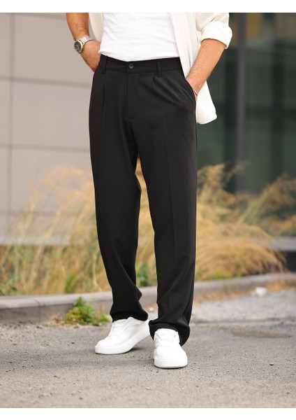 Erkek Yeni Sezon Mevsimlik Pileli Salaş Fit Baggy