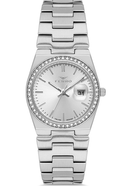 FL21596AWT-A Quartz Çelik Gri 30 mm Kadın Kol Saati