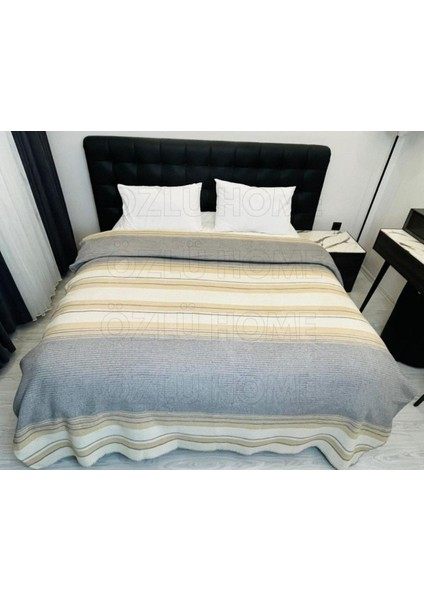 Çift Kişilik 4 Mevsim Pamuklu Battaniye Pike Gri modelleri