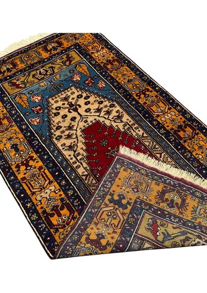 El Dokuma Sıfır Yahyalı Halısı 105X185 Özel Model Yün Namazlık