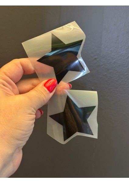 2 Adet Ütü Ile Yapışan Siyah Yıldız Transfer Baskı Arma 6x6 cm fiyatları