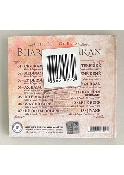 The Best Of Baran Bijareyen Baran CD (Jelatininde Sıfır Orjnal Dönem Baskı Cd)