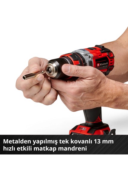 Professional Akülü Darbeli Vidalama TP-CD 18/50 Li-i BL Solo Power X-Change (18V, Kömürsüz, 50 Nm, Darbeli Vidalama Fonksiyonu, 2 Vites, 13 mm Mandren, akü dahil değildir) - 4513942