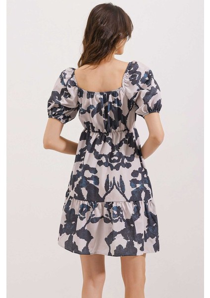 2351 Kloş Poplin Elbise - D. Siyah fırsatları