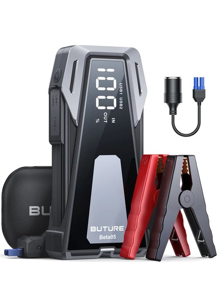 BETA05 4000A 23800mah Taşınabilir Akü Takviye Kiti (Çanta + Led Lamba + Powerbank)