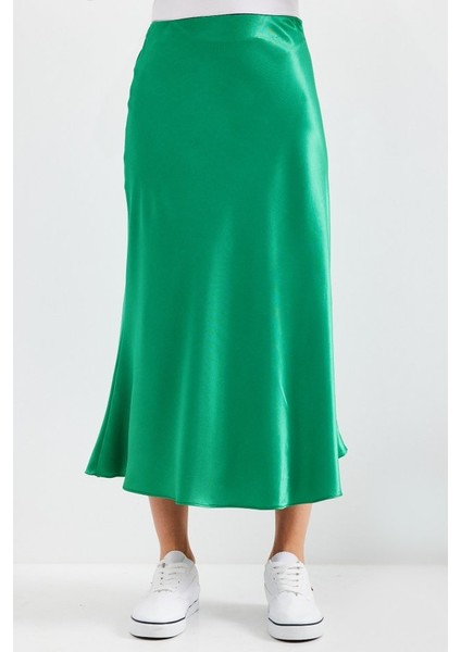 15806 Saten Etek - Yeşil