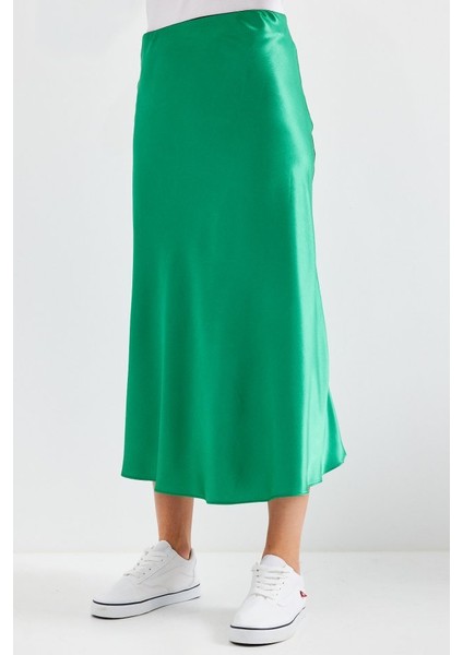 15806 Saten Etek - Yeşil