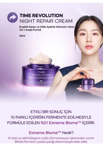 Yaşlanma Karşıtı Bakım Kremi&5'li Maske Set Time Revolution Night Repair Cream&Ampoule Mask Duo Set fiyatları