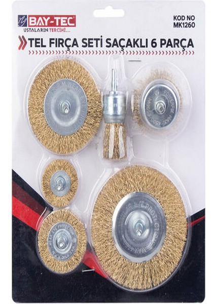 Tel Fırça Seti 6 Parça MK1260 8457 Erpilsan Elektronik