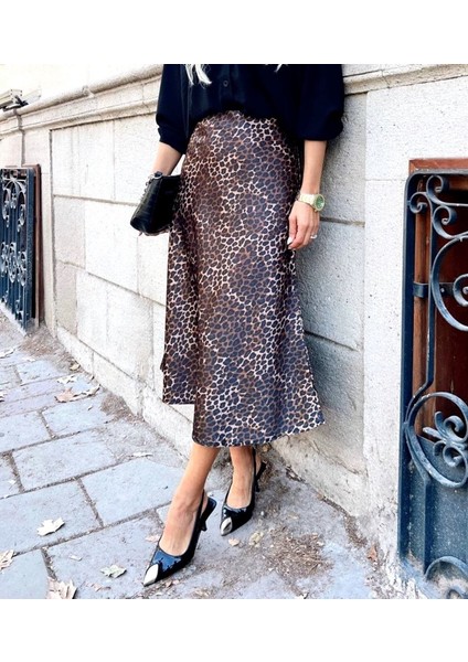 15806 Saten Etek - Kahverengi