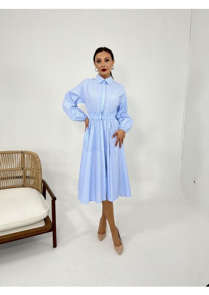 6813 Elbise-San Diego Çizgili