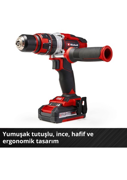 Akülü Darbeli Vidalama TE-CD 18/48 Li-i Kit Power X-Change (18 V, 48 Nm, darbeli delme fonksiyonu, 13 mm mandren, 2 vites, çanta, 2x 2,0 Ah akü + şarj cihazı dahildir) - 4513935