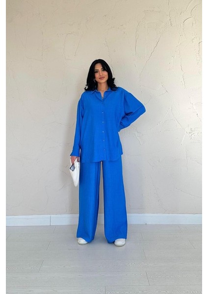 Saks Alice Gömlek ve Bol Kesim Pantolon Takım