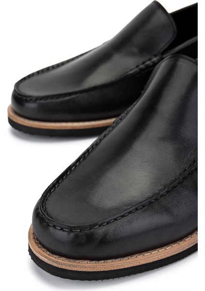 Erkek Hakiki Deri Siyah Loafer Ayakkabı 537 3667 Erk Ayk Y25 Sıyah Alk fırsatları