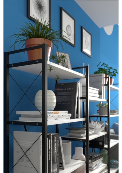 Dekoratif Maxi Kitaplık Dosya Rafı Çok Amaçlı 14 Raflı Kitaplık 150 cm Beyaz fırsatları
