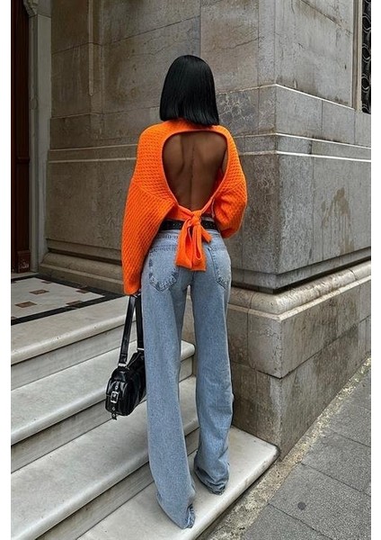 Sabina Sırt Dekolteli Crop Kazak 1270-09 fırsatları