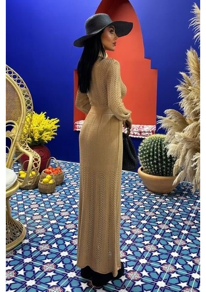 Derin Yaka Triko Elbise 2856 fırsatları